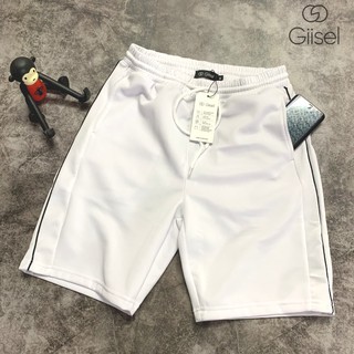 Quần short nỉ thể thao - tập gym 2 màu trắng đen - chính hãng Giisel