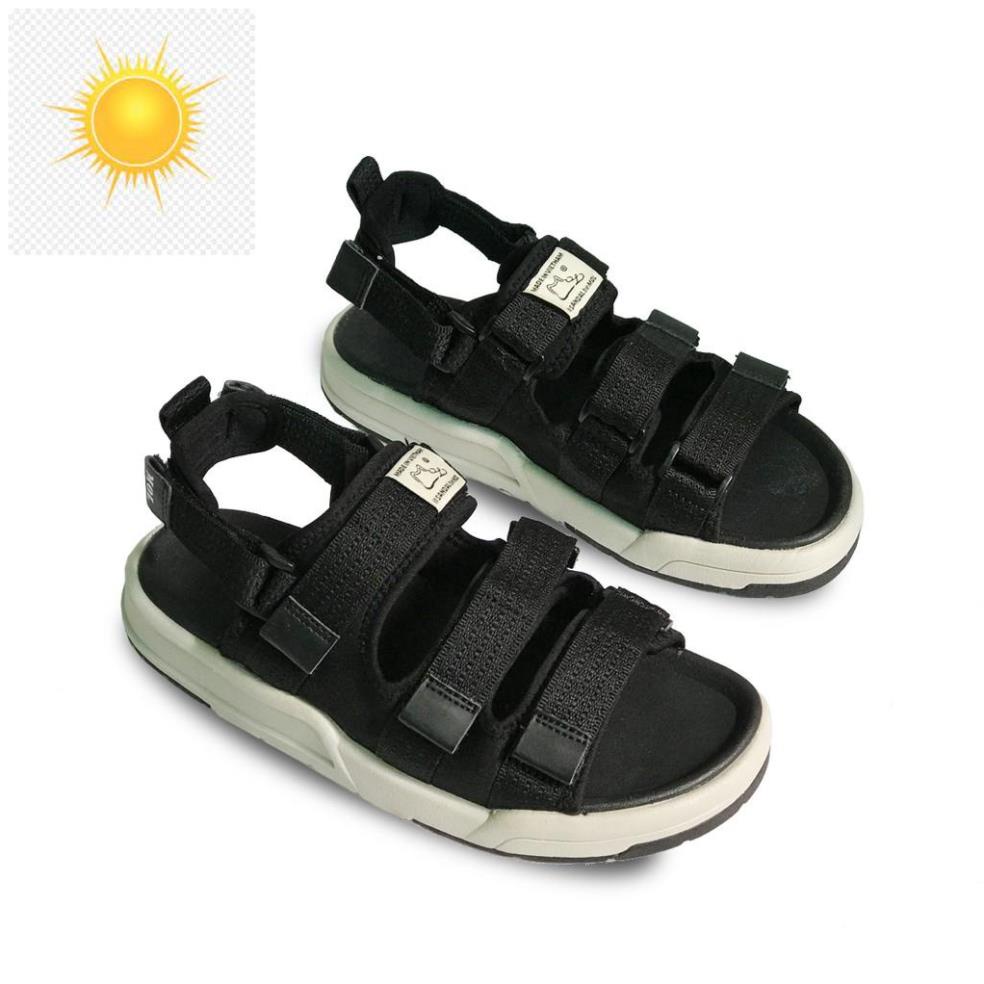 💍🎁 Giày sandal unisex nam nữ 3 quai ngang vải dù có quai hậu tháo rời hiệu MOL mang đi học du lịch MS1802B2 💍🎁