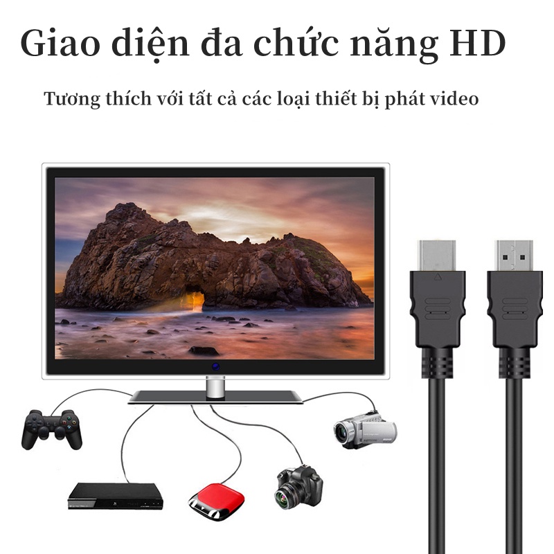 Cáp kết nối HDMI HD Dây Cáp HDMI 1.5m 3m  Dây Cáp HDMI Ub-Link tròn chuẩn FULL HD 1080p  Cáp kết nối TV máy tính HDMI