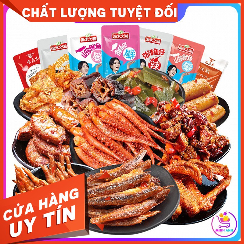 Đồ ăn vặt siêu cay ( Thanh cua,chân gà...)[Siêu rẻ] Đồ ăn vặt tổng hợp các món cay siêu ngon