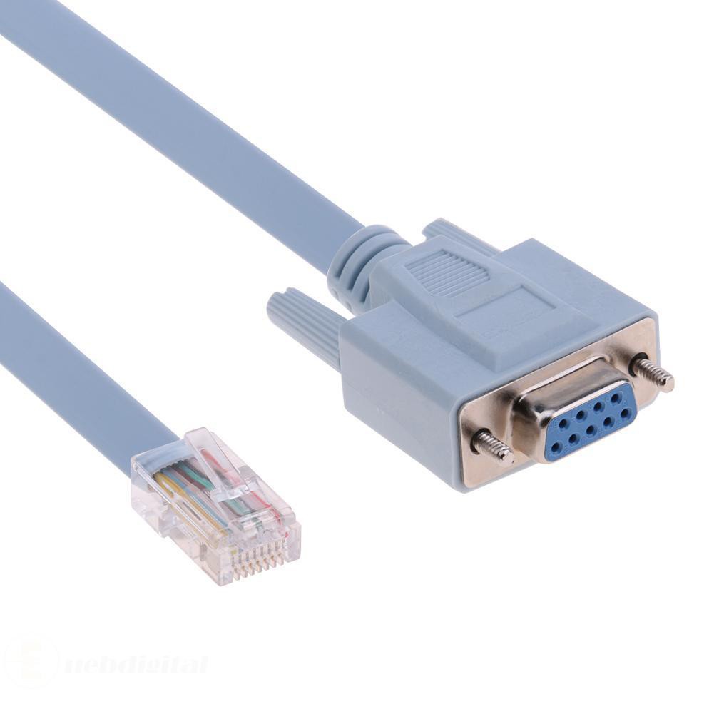 RJ45 Male to DB9 Female 1.5m Network Console Cable for Cisco Switch Router