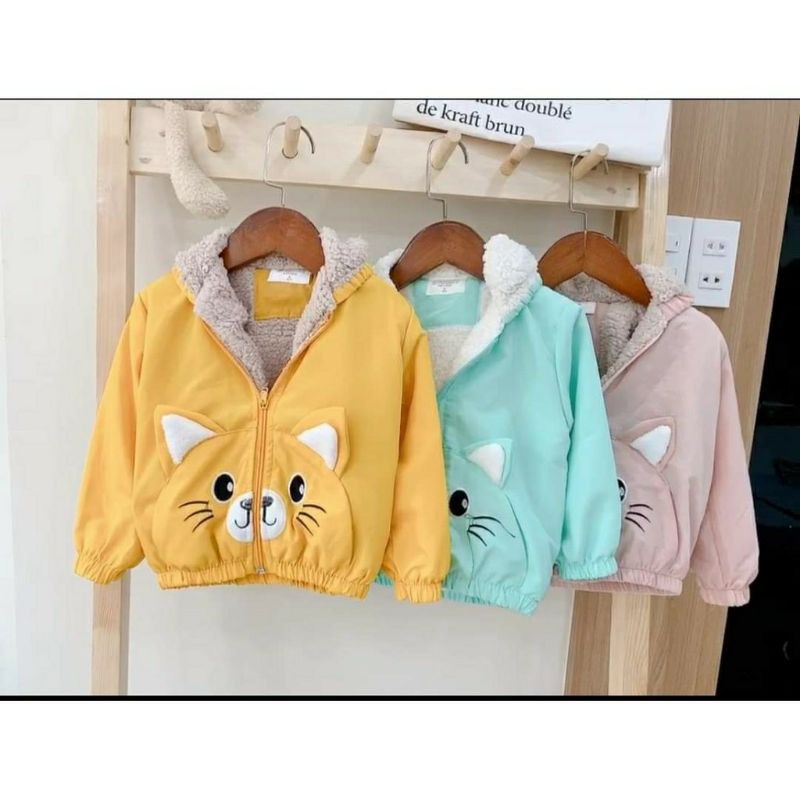 Áo phao lót lông tai thỏ cho bé 10-28kg QATE466, quần áo trẻ em | BigBuy360 - bigbuy360.vn