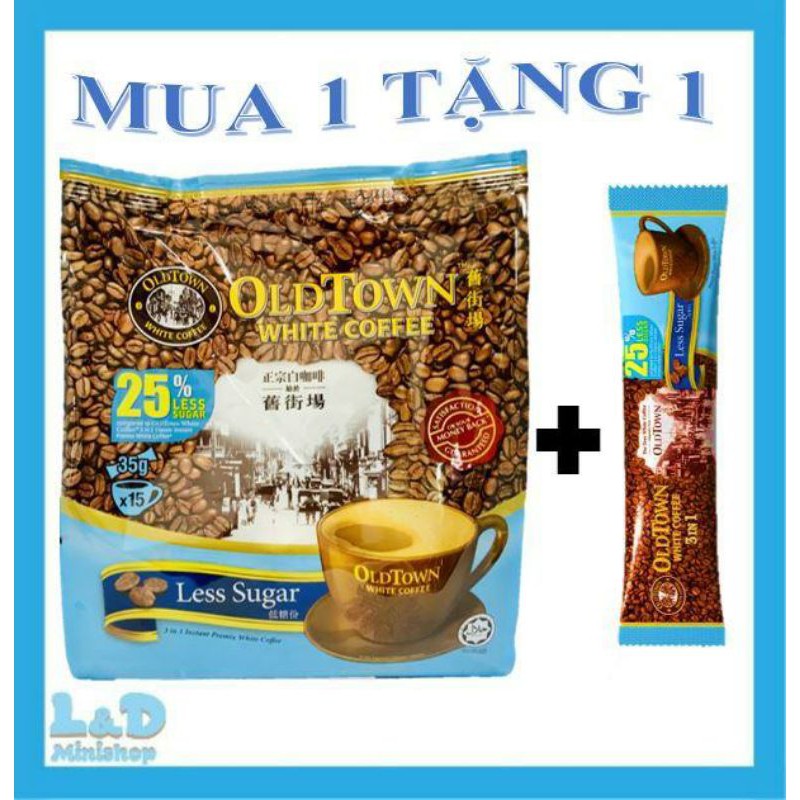 [hàng chính hãng]Cà Phê Oldtown Less Sugar Malaysia