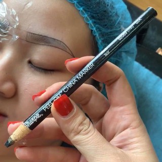 2 Chì Đá đỏ đen Sharpie vẽ Mày Môi Mí mắt phun xăm