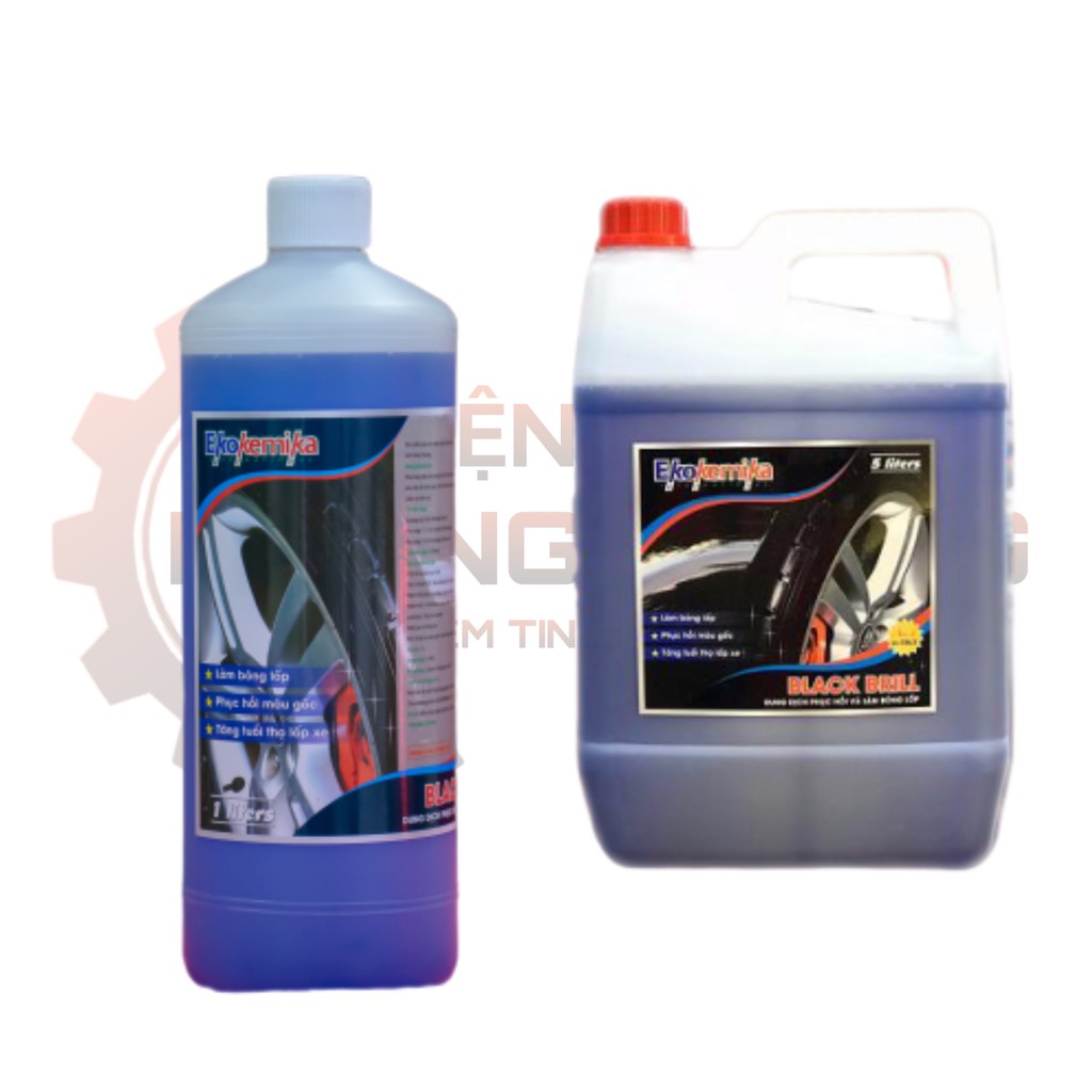 DUNG DỊCH LÀM BÓNG, BẢO DƯỠNG LỐP XE EKOKEMIKA BALCK BRILL' DUNG TÍCH 1L VÀ 5L