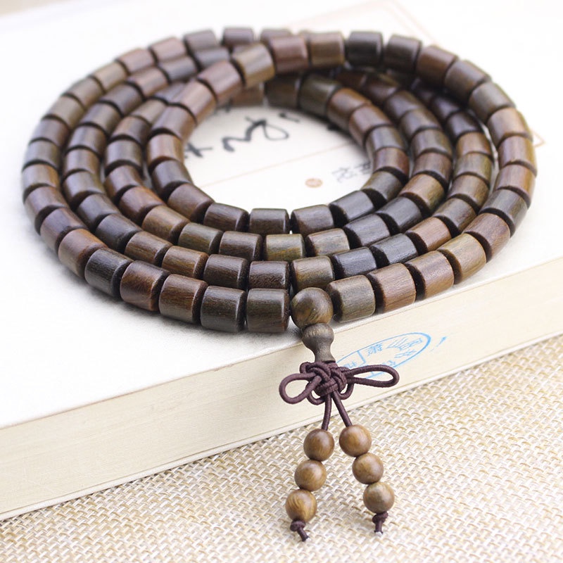 Vòng Tay 108 Hạt Gỗ Đàn Hương 8MM Có Mùi Hương Tự Nhiên