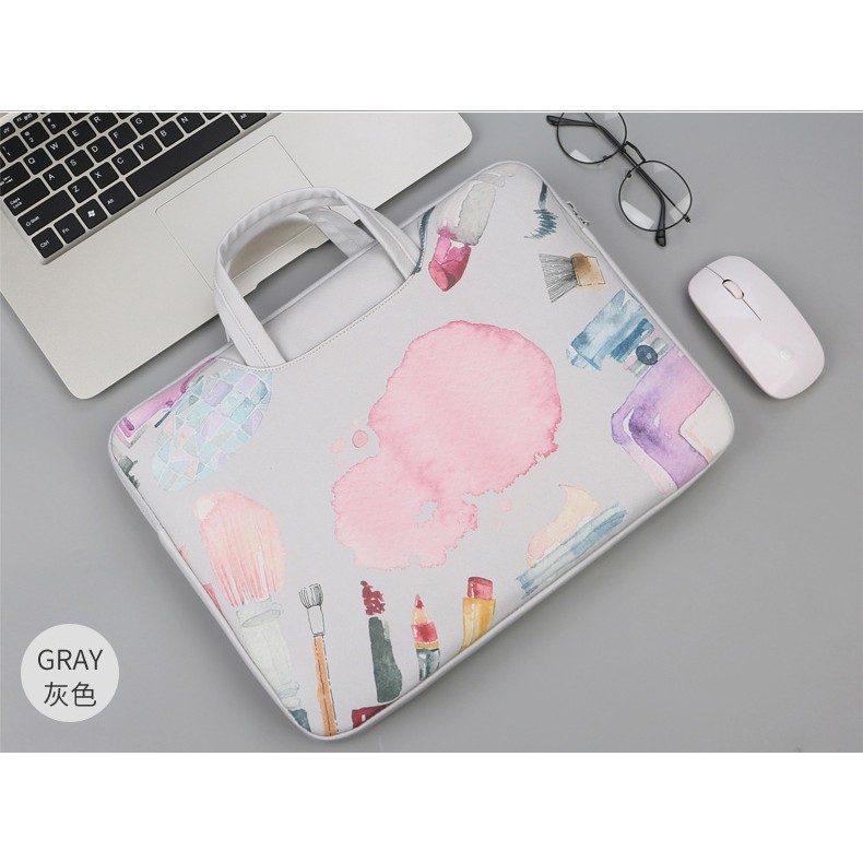 Set túi đựng laptop kèm ví cho máy 15.6 inch hoạt tiết hoạt hình LL29 | BigBuy360 - bigbuy360.vn