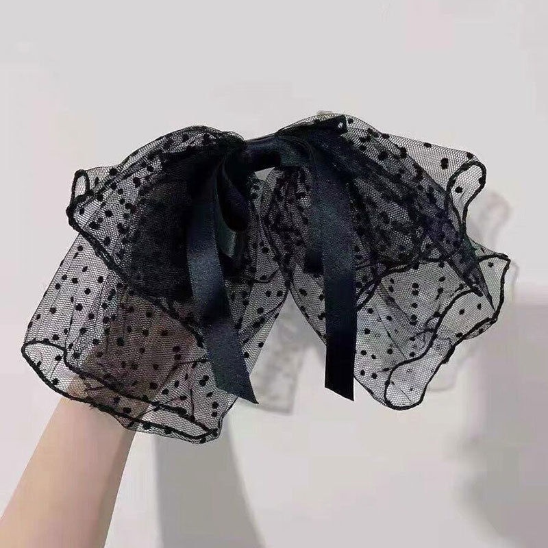 Kẹp Tóc Hình Nơ Ren Đơn Giản Thời Trang Hàn Quốc Cho Nữ