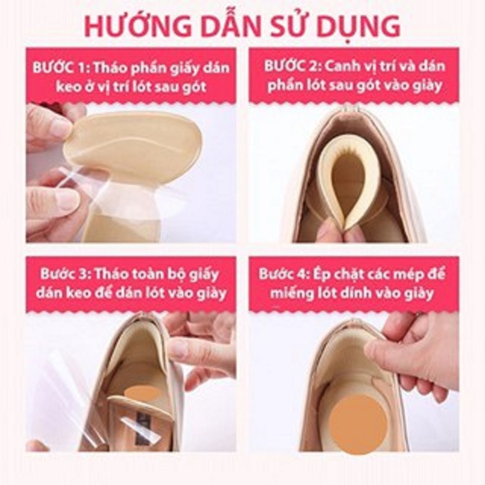 Lót giày bảo vệ gót sau chống tuột, chống trầy êm chân khi mang giày cao gót_PK53_V01