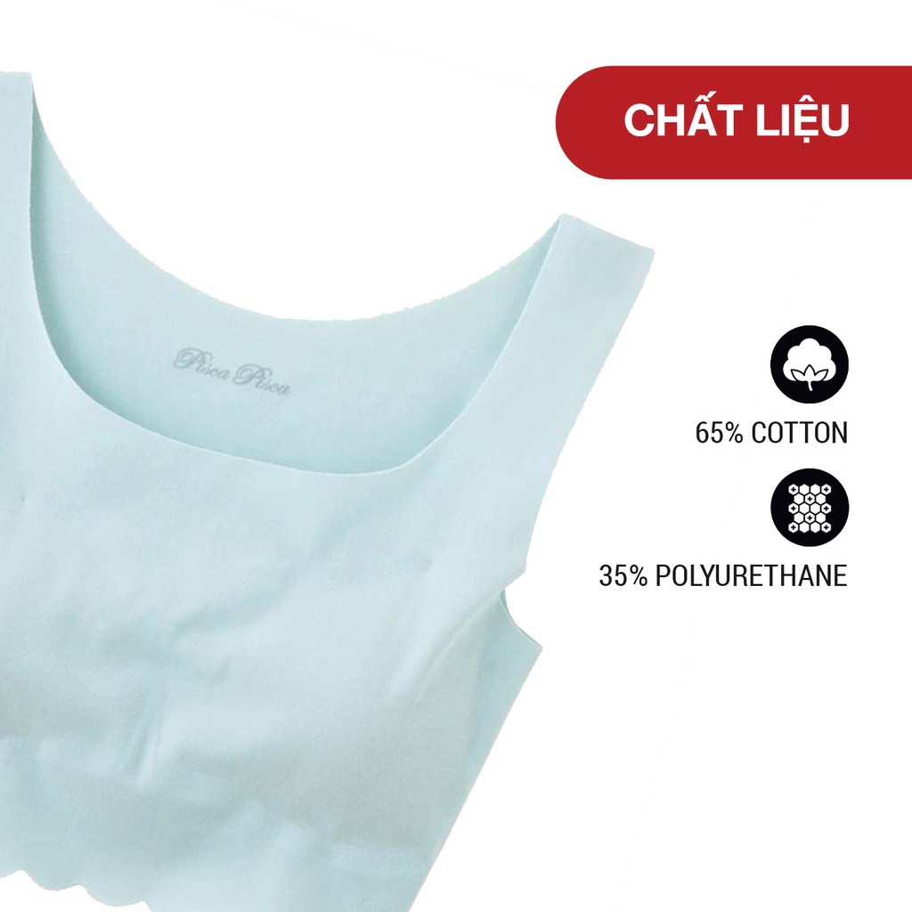 Áo lót bé gái Pied Clair Gunze PAD4375 không đường viền, có sẵn bra, kháng khuẩn, khử mùi mồ hôi