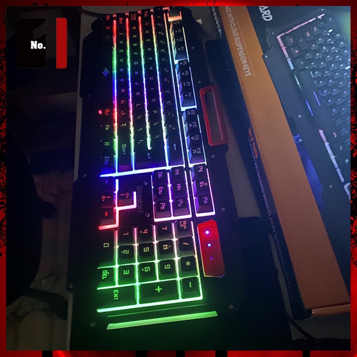 Bàn Phím Gaming Máy Tính BOSSTON R700 Led Rgb Bàn Phím Vi Tính Laptop Pc Chơi Game Giá Rẻ Có Dây