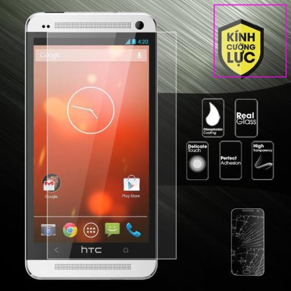 [FREE SHIP] KÍNH CƯỜNG LỰC HTC D820 ,D826 Kính trong suốt mài cạnh tặng kèm khăn lau.