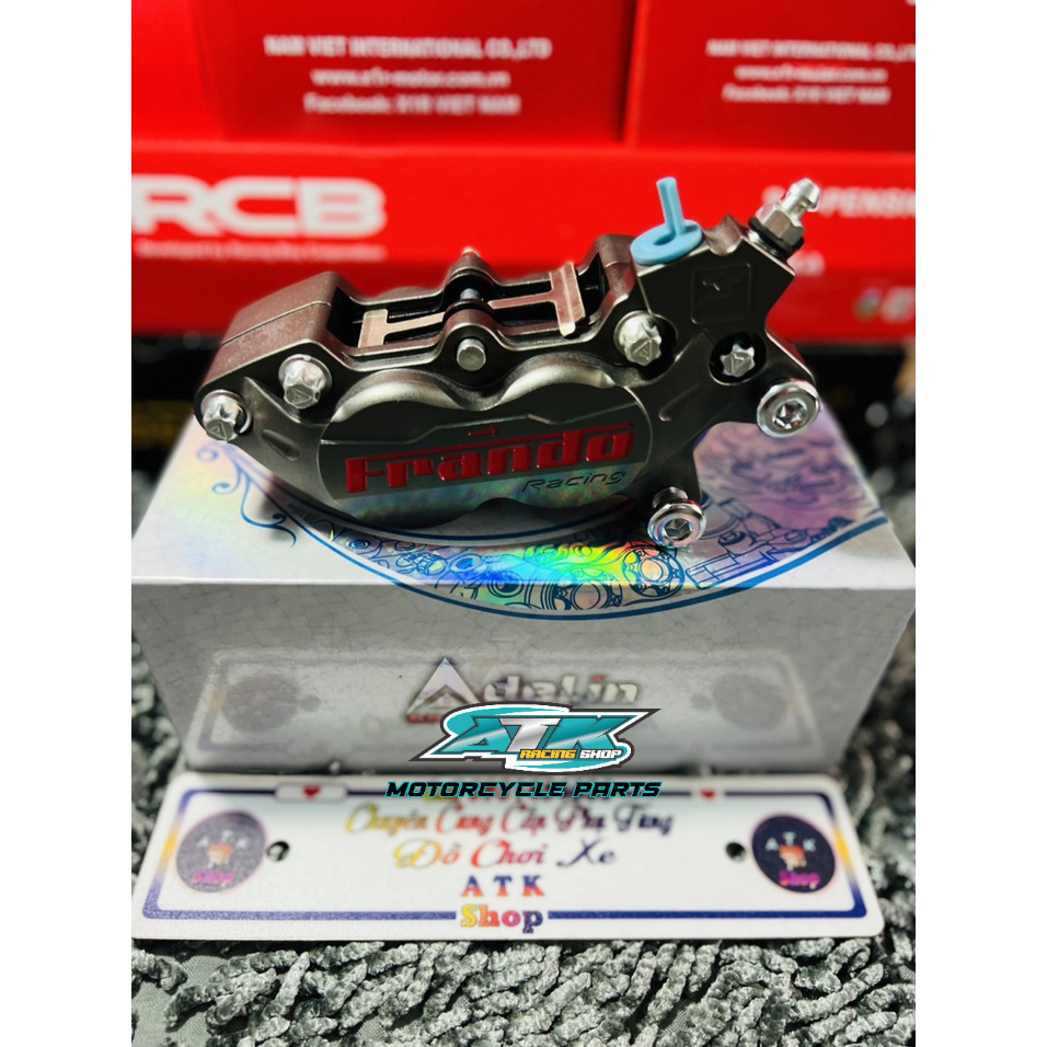 Heo dầu Adelin 4pis Mode cnc chữ Frando màu xám socola cực đẹp khi lên xe