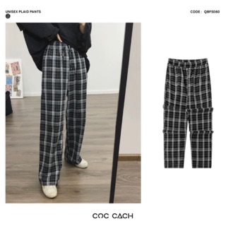 UNISEX Quần baggy caro Qbf5080