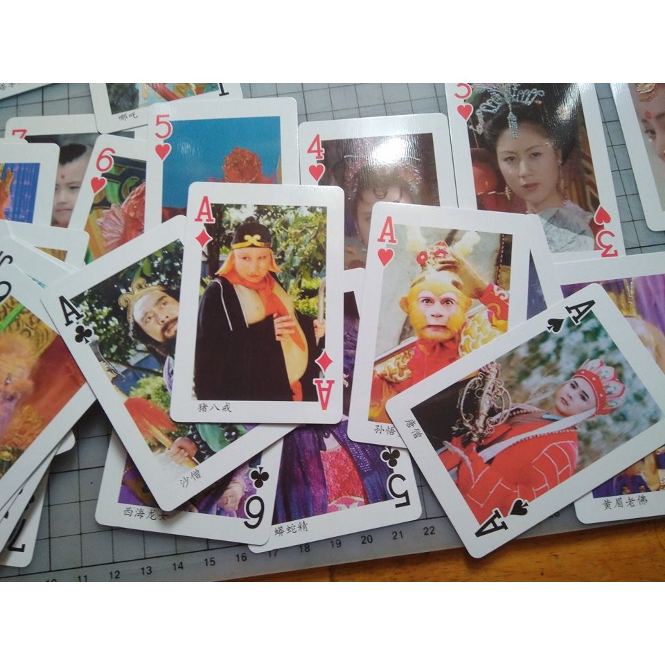 Bộ bài Tây TÂY DU KÍ, bộ tú poker TÔN NGỘ KHÔNG Tam Quốc Diễn Nghĩa 54 lá in hình anime manga dễ thương độc đáo