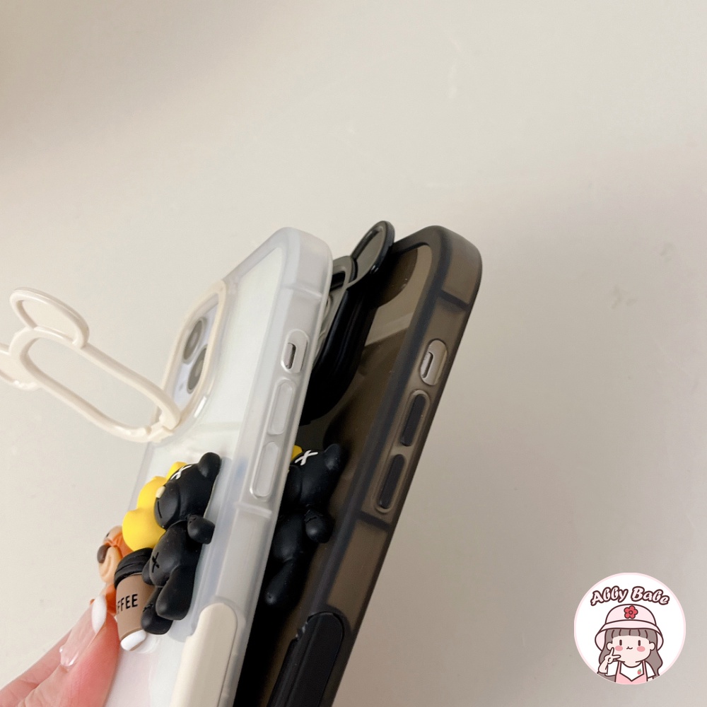 Ốp Điện Thoại TPU Mềm Mỏng Hình Tai Gấu Kaws 3D Cho Iphone 14 Pro Max 11 7Plus 13 12 11 Pro Max X XS 12 XR