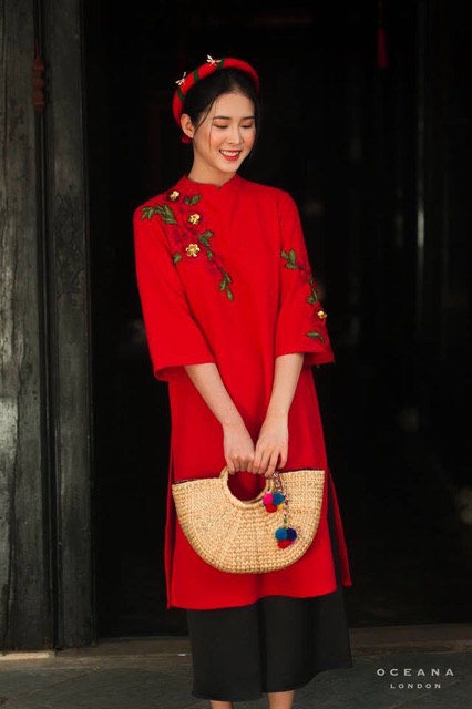 Áo dài cách tân dáng suông cao cấp