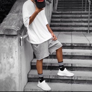 Áo thun oversize trắng - đen unisex
