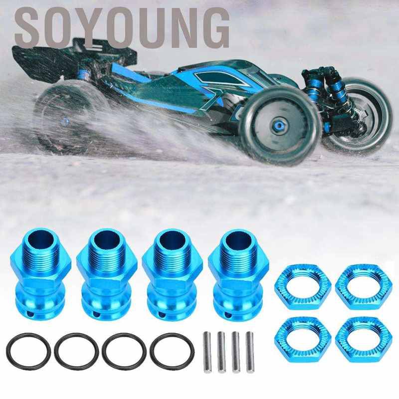 Set 4 Đai Ốc Lục Giác 17mm Hex 23mm Cho Xe Ô Tô Điều Khiển Từ Xa Tỉ Lệ 1 / 8