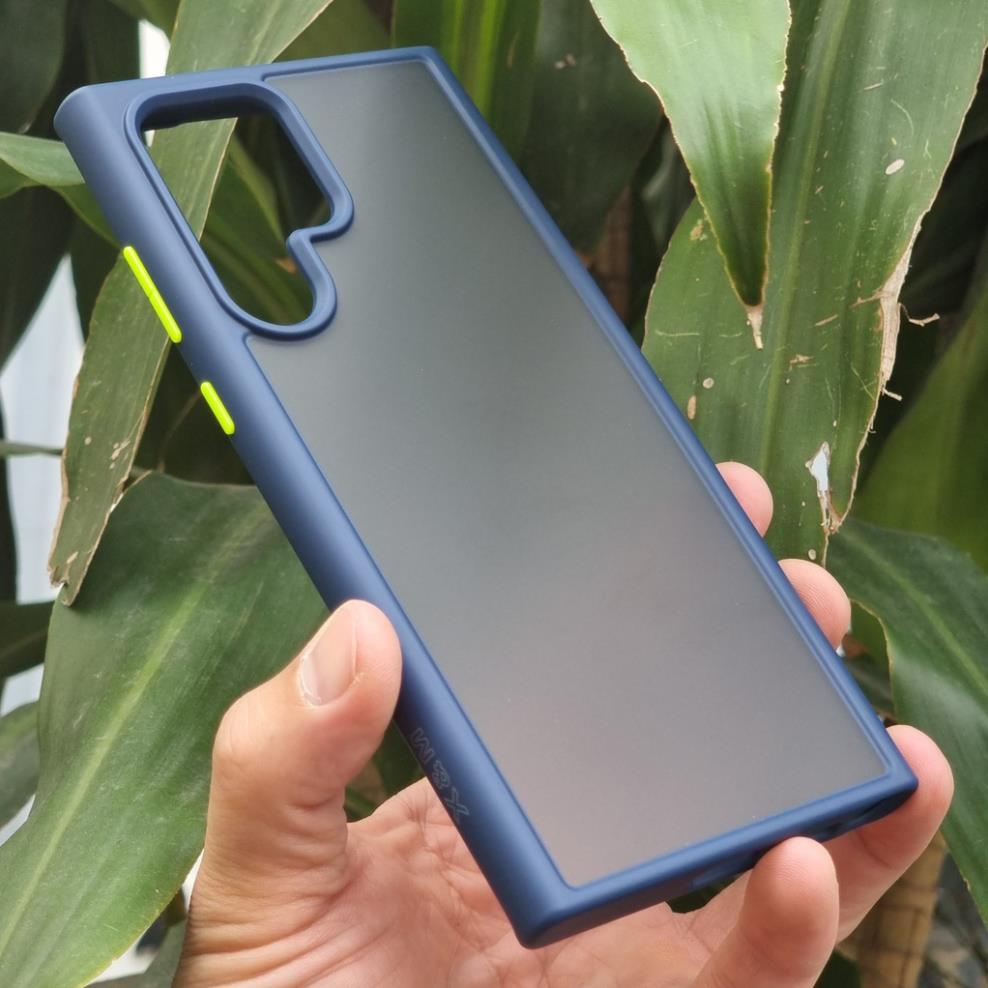 Samsung S22, S22 Plus, S22 Ultra_Ốp lưng X&amp;M nhám viền màu dẻo chống sốc chống Vân tay cao cấp
