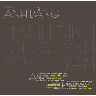 Đĩa than Tình Khúc Anh Bằng