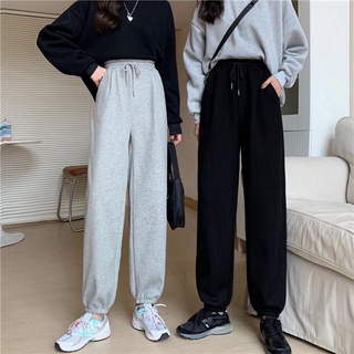Quần nỉ jogger nữ trơn - quần nỉ da cá ống bom 2 màu siêu hot