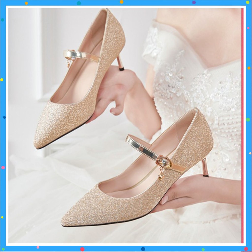 Giày cao gót 5P nhũ cực xinh mã LC_C20