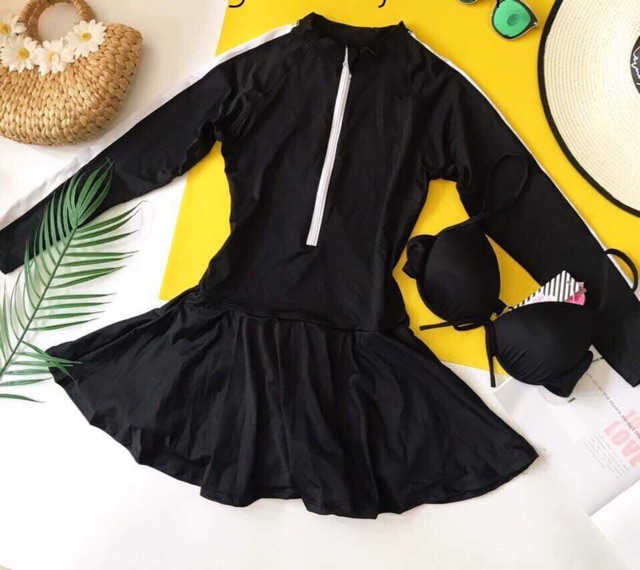 Bikini tay dài váy liền mảnh( kèm hình thật) | BigBuy360 - bigbuy360.vn