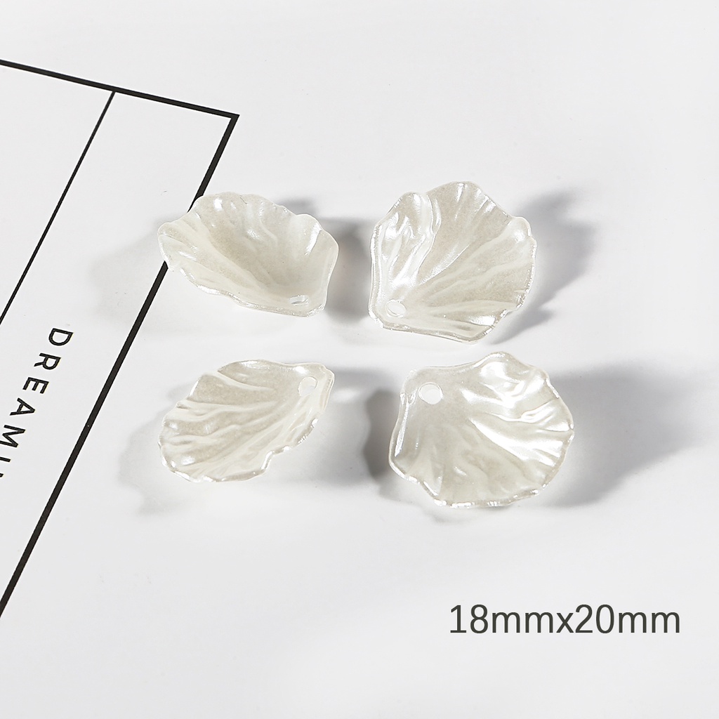Phụ Kiện Trang Sức Hình Cánh Hoa Mẫu Đơn / Vỏ Sò Bằng abs Màu Sắc Ngọc Trai Nhân Tạo