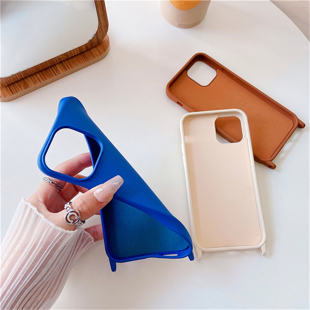 Ốp Điện Thoại Silicon Có Dây Đeo Chéo Cho iPhone 13 12 11 Pro Max XS XR X 8 7 PLUS SE