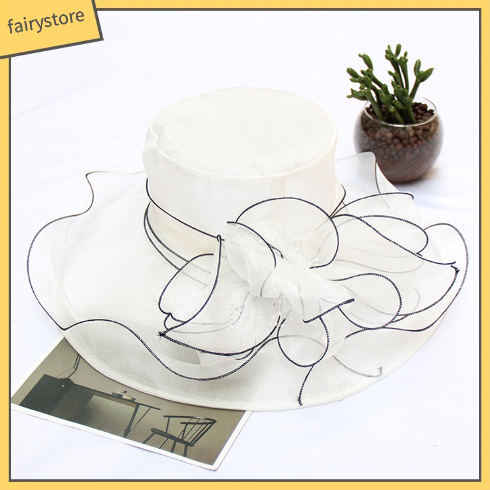 Mũ Vành Nữ Đính Hoa Thời Trang