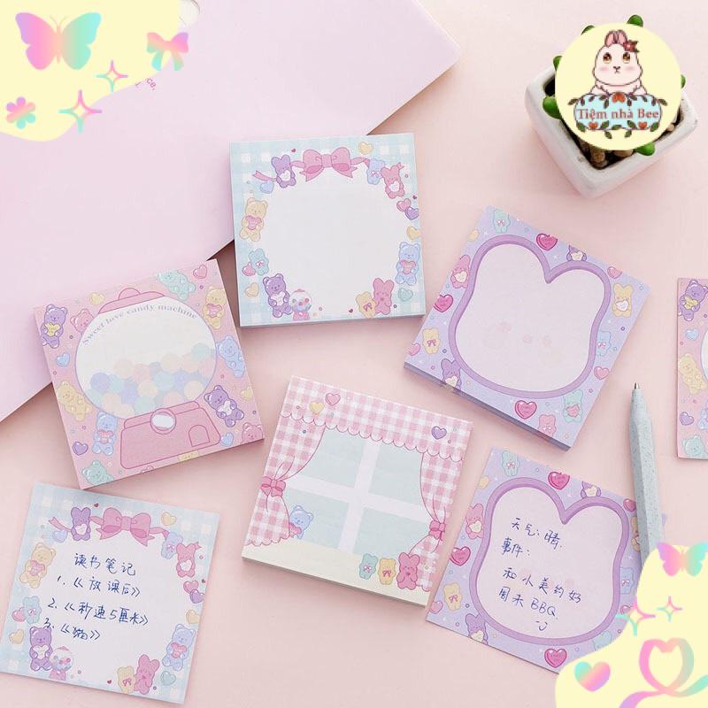Note - giấy ghi chú dạng tệp nhiều tờ │80 tờ │ Cực nhiều mẫu siêu đáng yêu │ Xem thêm ở phần MÔ TẢ SẢN PHẨM