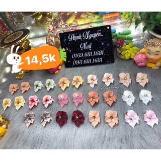 Hoa bột nổi 3D trang trí móng nail : Hoa Huệ 14.000/bông - Bán 2 bông=28.000
