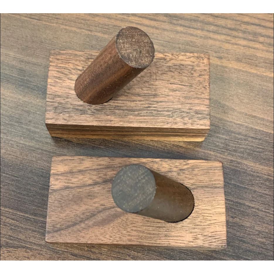 Móc gỗ treo đồ decor không cần khoan tường-Gỗ Nâu