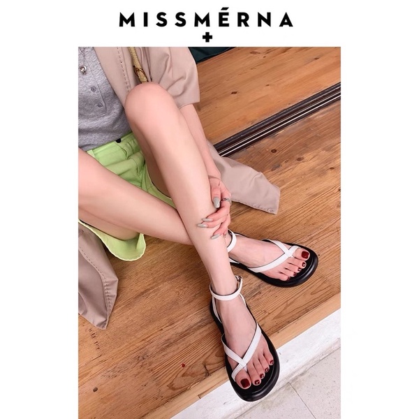 Sandal xỏ ngón quai chéo mảnh đế cao