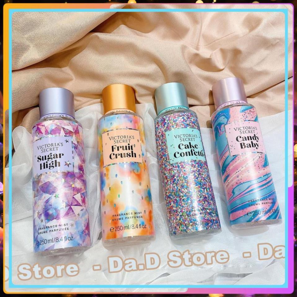 Xịt thơm body set 4 chai Victoria Secret phiên bản mới nhất - Xịt Toàn Thân Hương Thơm Quyến Rũ combo 4 chai