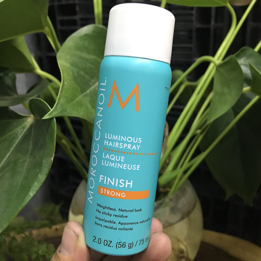 Chính hãng  Gôm xịt giữ nếp linh hoạt Moroccanoil Luminous Hairspray 75ml ( New 2021 )