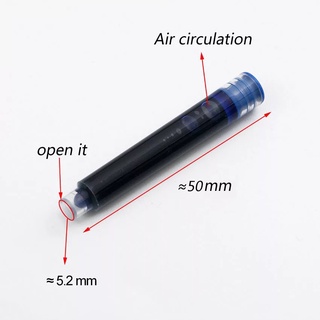 Combo 20 Ống mực bút máy các màu đầu mở to/nhỏ dài 5cm