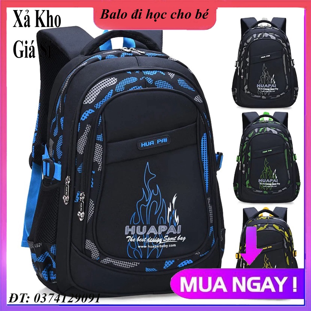 Cặp học sinh tiểu học trung học ba lô đi học cho bé  trai và bé gái cấp 1, cấp 2  từ lớp 3- lớp 9  chống gù lưng