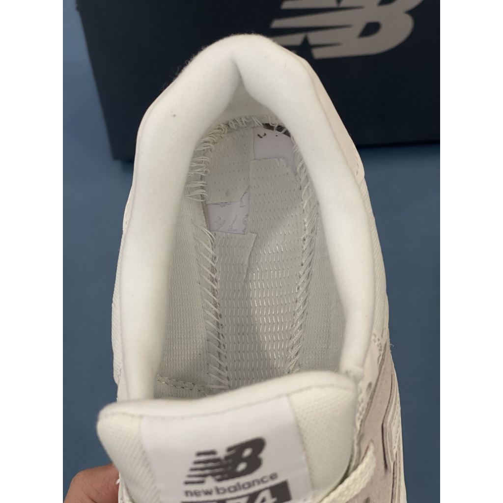 Giày Sneaker NB 574 Xám Be Fullbox, Giày thể thao nb 574 xám cổ thấp dày dặn, chắc tay, cực kì êm chân