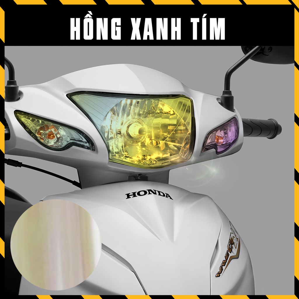 Film Titan Dán Choá Đèn Wave Alpha 2017 - 2021 | Decal Dán Đèn Wave A 110 Đổi Màu, Cắt Sẵn Dễ Dán