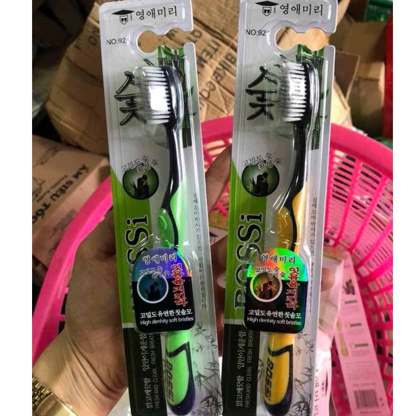 COMBO 4 BÀN CHẢI THAN HOẠT TÍNH HÀN QUỐC BOSHI