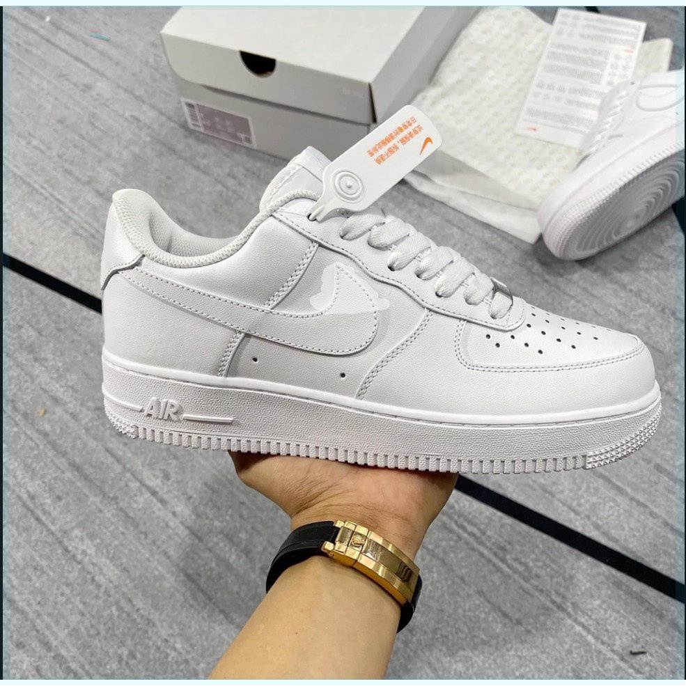 Giày_Nike Trắng AF1 Nam Nữ, Giày_Nike Air Force 1 Trắng Cao Cấp Full Size Nam Nữ Đi Học Hot Trend Full Box Jinx.Sneaker