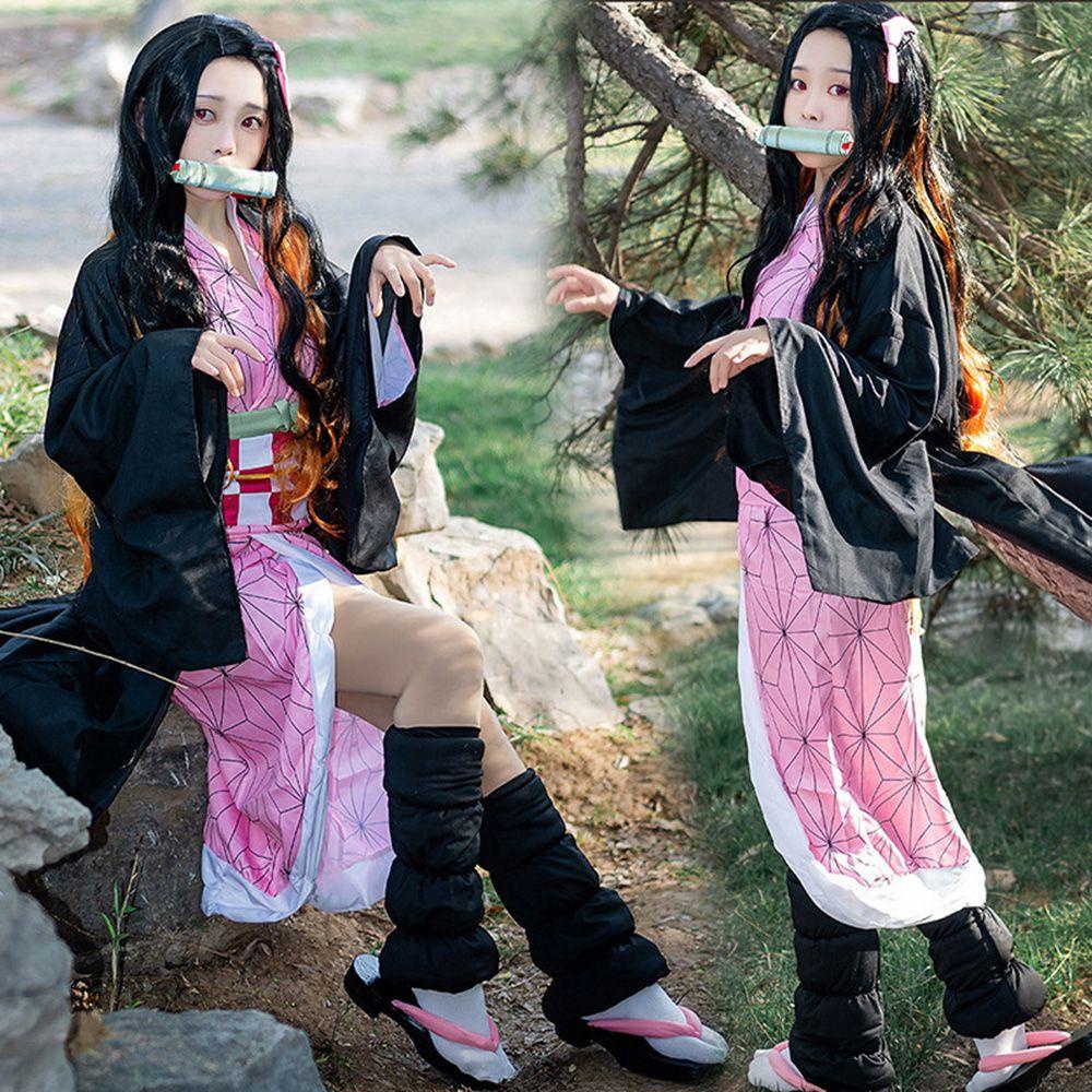 QQMALL Trang Phục Hóa Trang Nhân Vật Nezuko Kamado Trong Demon Slayer