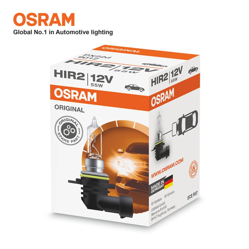 [Mã BMBAU300 giảm 10% đơn 499K] Bóng Đèn Halogen OSRAM Original HIR2 12V 55W (Chân Cong) Nhập Khẩu Chính Hãng