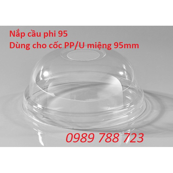 50 cốc nhựa chữ U 500ml Có Nắp Cầu - cốc đáy tròn,cốc bầu, cốc Q, cốc chữ U đựng trà sữa 500ml có nắp cầu đựng trà chanh