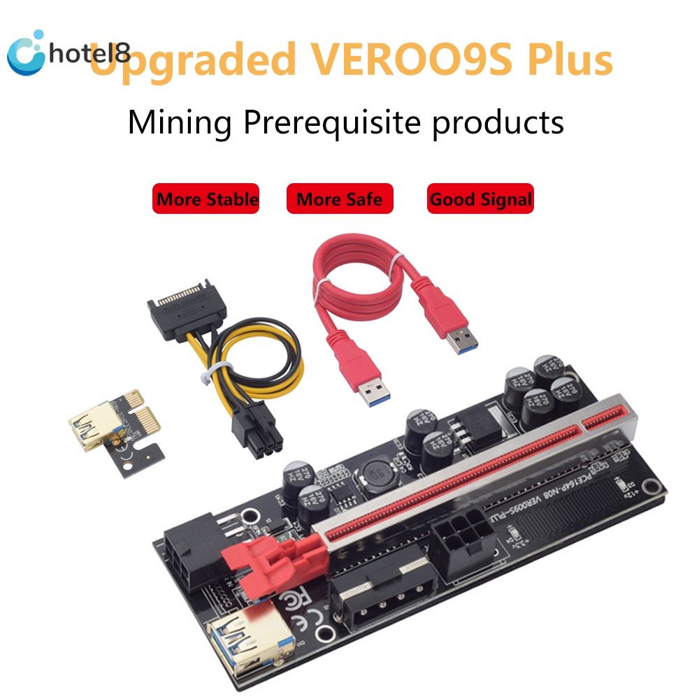 ⏩Nâng cấp VER009S Cộng Với PCI-E Riser Thẻ 009S PCIE X1 để X16 6Pin Điện 60CM USB 3.0 Cáp cho card đồ họa GPU KHAI THÁC MỎ