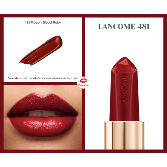 (chính hãng fullsize) Son Lancome màu 01 và 481 bản giới hạn | BigBuy360 - bigbuy360.vn