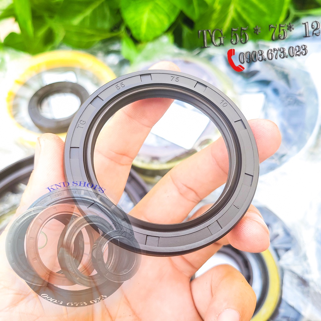 Phốt dầu SVKS TG 55*75*12, Janite TG 55*75*12, Phớt cao su chặn nhớt trục hộp giảm tốc trục nghiền thức ăn | KND Shops