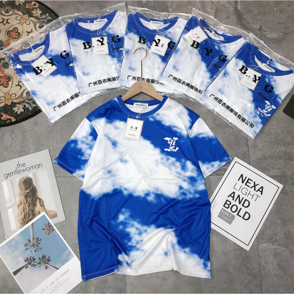 Áo Thun Loang Màu, Áo Phông Nam Nữ Hoạ Tiết  LV Tay Lỡ Vải Dày Oversize - CA30